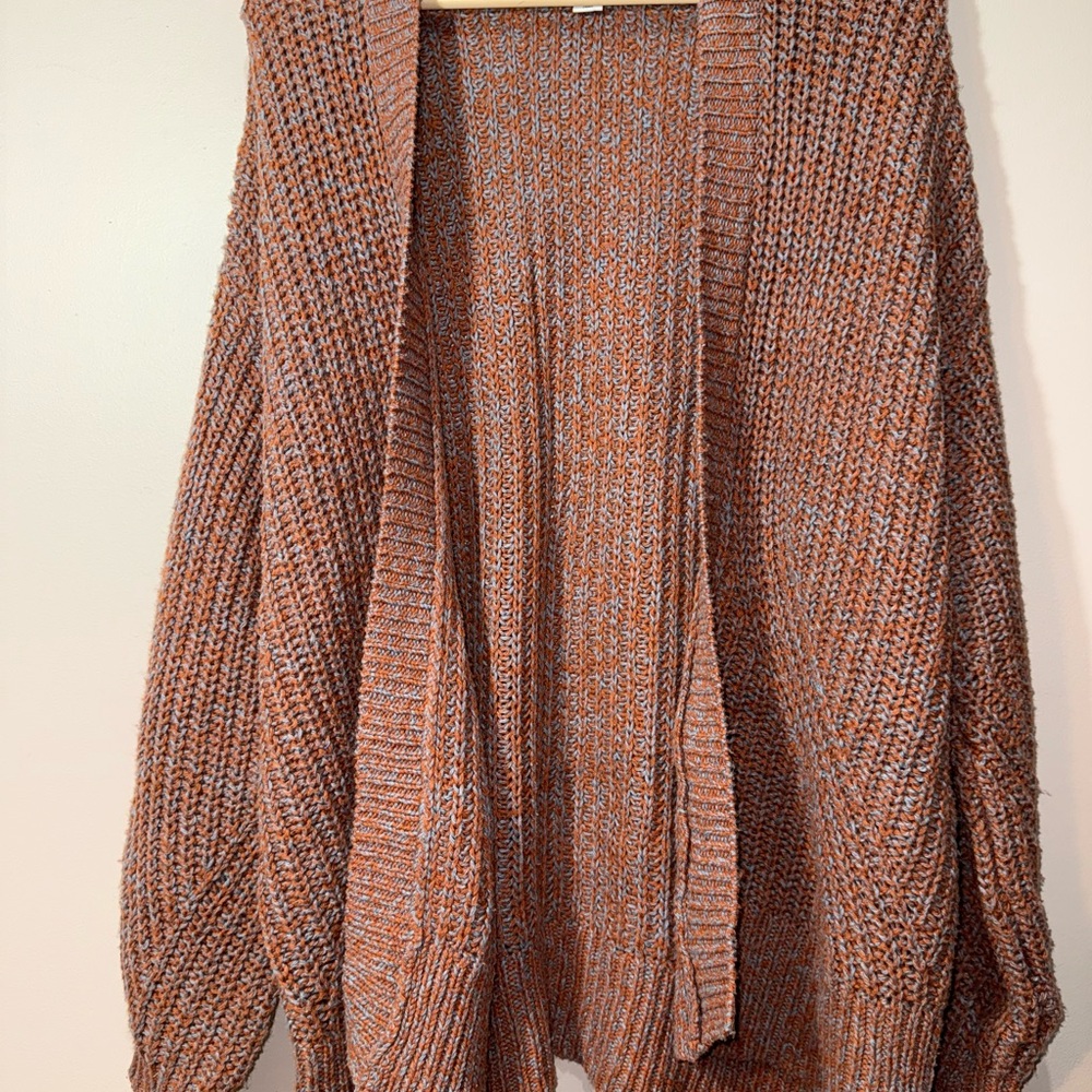 Ava & Viv Rust Open-Front Cardigan